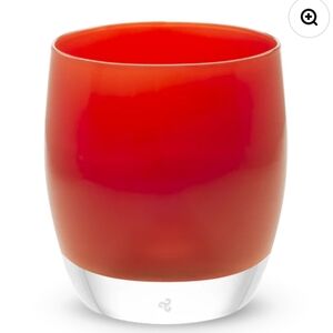 Glassybaby Handblown Candle Votive Orange Pre- Triskelion Drinking Glass